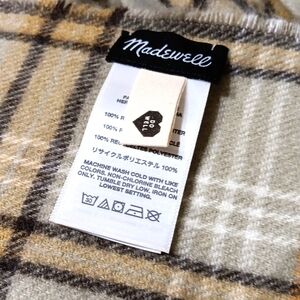 Madewell designer wrap. Plaid Taupe & Brown colors.
